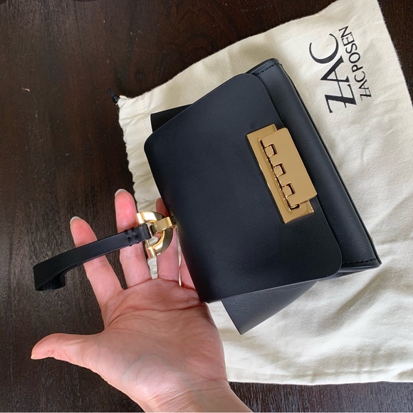 ZAC Zac Posen Handbags - ZAC Zac Posen Black Wristlet with Gold Accent